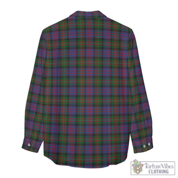 MacDonell of Glengarry Tartan Womens Casual Shirt with Family Crest