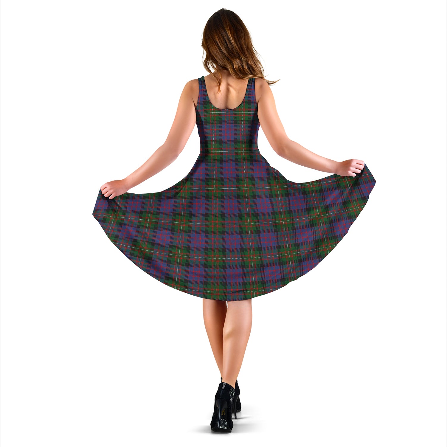 MacDonell (McDonell) Tartan Sleeveless Midi Womens Dress - Tartan Vibes Clothing