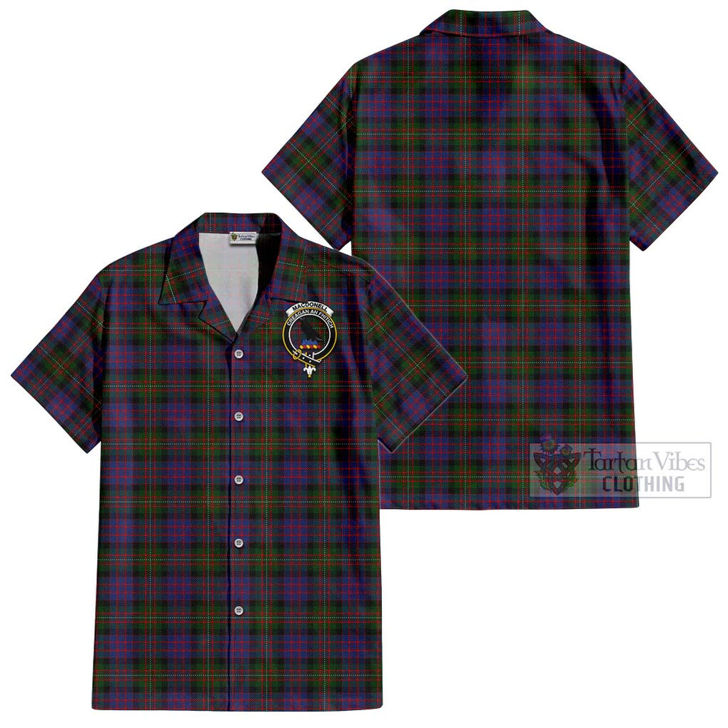 MacDonell (McDonell) Tartan Cotton Hawaiian Shirt with Family Crest - Tartan Vibes Clothing