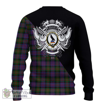 MacDonell (McDonell) Tartan Ugly Sweater with Family Crest and Military Logo Style - Tartan Vibes Clothing