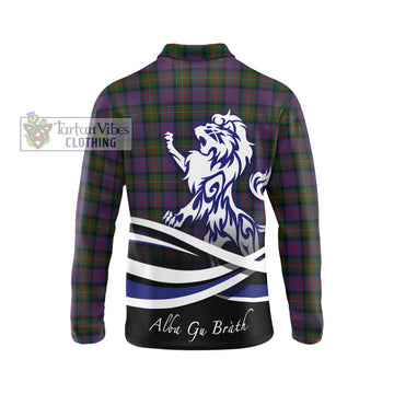 MacDonell (McDonell) Tartan Long Sleeve Polo Shirt with Alba Gu Brath Regal Lion Emblem - Tartan Vibes Clothing