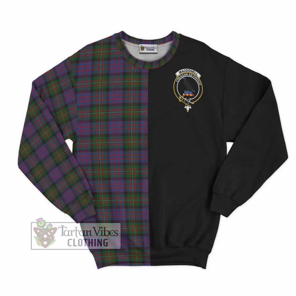 MacDonell (McDonell) Tartan Sweatshirt with Family Crest and Half Of Me Style - Tartan Vibes Clothing