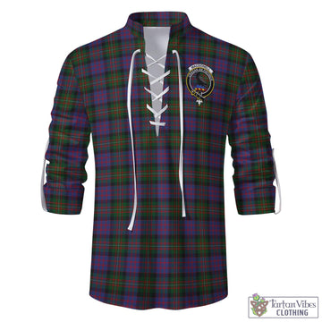 MacDonell (McDonell) Tartan Men's Scottish Traditional Jacobite Ghillie Kilt Shirt with Family Crest - Tartan Vibes Clothing