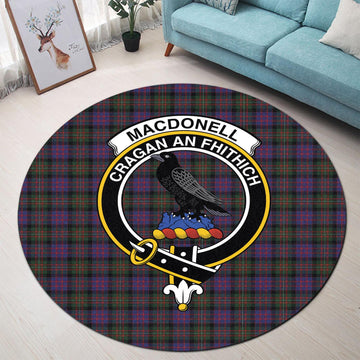 MacDonell (McDonell) Tartan Round Rug with Family Crest - Tartan Vibes Clothing