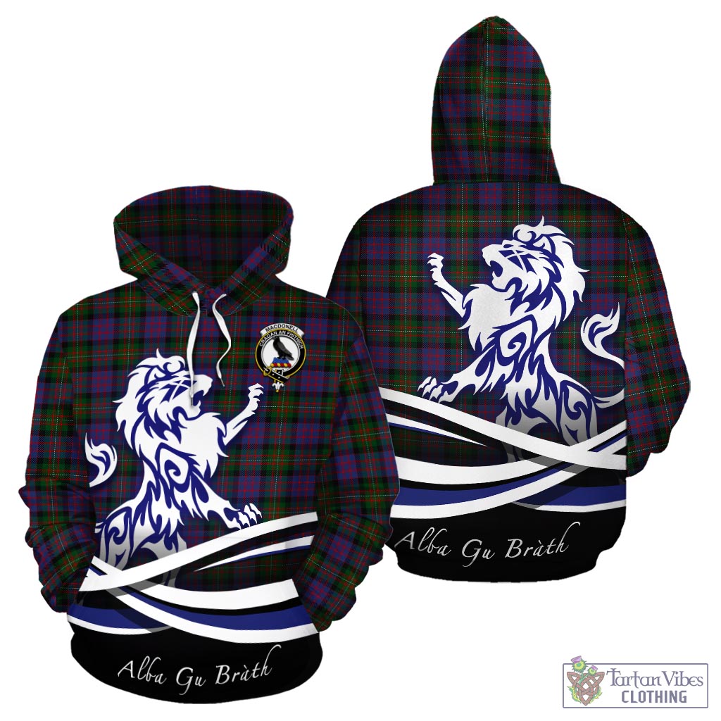 MacDonell (McDonell) Tartan Hoodie with Alba Gu Brath Regal Lion Emblem - Tartan Vibes Clothing