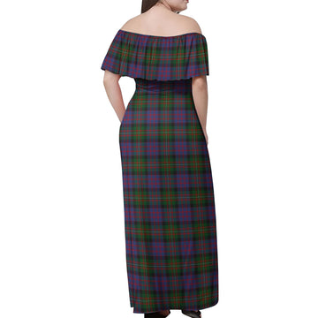MacDonell (McDonell) Tartan Off Shoulder Long Dress - Tartan Vibes Clothing