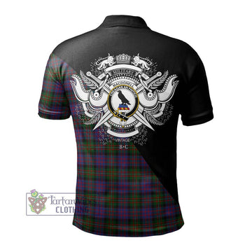 MacDonell (McDonell) Tartan Polo Shirt with Family Crest and Military Logo Style - Tartan Vibes Clothing