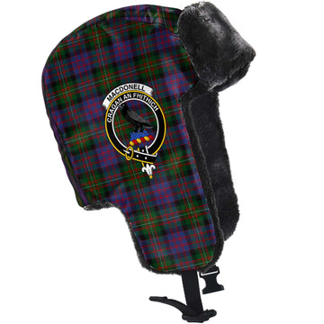 MacDonell (McDonell) Tartan Winter Trapper Hat with Family Crest - Tartan Vibes Clothing