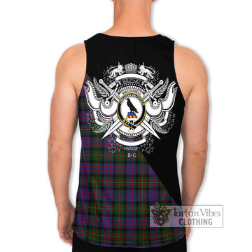 MacDonell (McDonell) Tartan Men's Tank Top with Family Crest and Military Logo Style - Tartan Vibes Clothing
