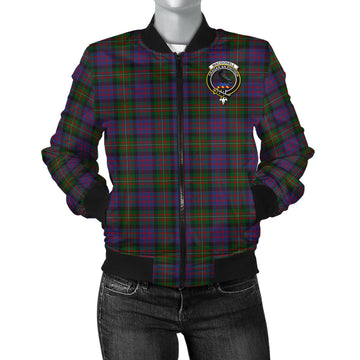 MacDonell of Glengarry Tartan Bomber Jacket with Family Crest