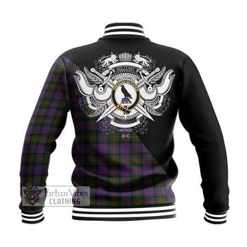 MacDonell (McDonell) Tartan Baseball Jacket with Family Crest and Military Logo Style - Tartan Vibes Clothing