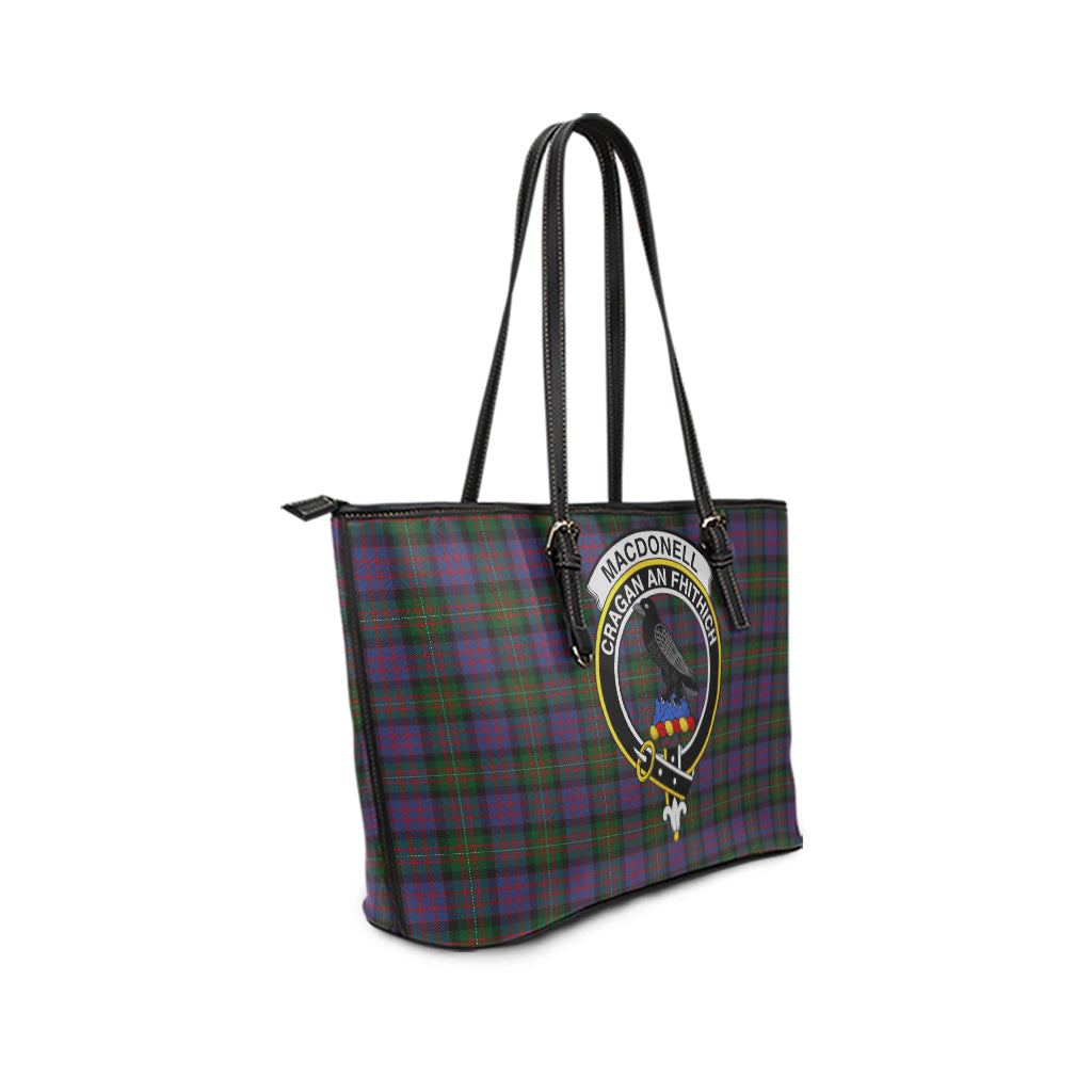 MacDonell (McDonell) Tartan Leather Tote Bag with Family Crest - Tartan Vibes Clothing