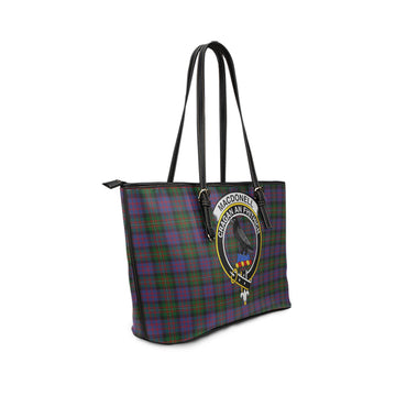 MacDonell (McDonell) Tartan Leather Tote Bag with Family Crest - Tartan Vibes Clothing
