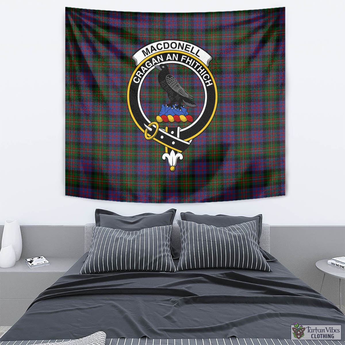MacDonell (McDonell) Tartan Tapestry Wall Hanging and Home Decor for Room with Family Crest - Tartan Vibes Clothing