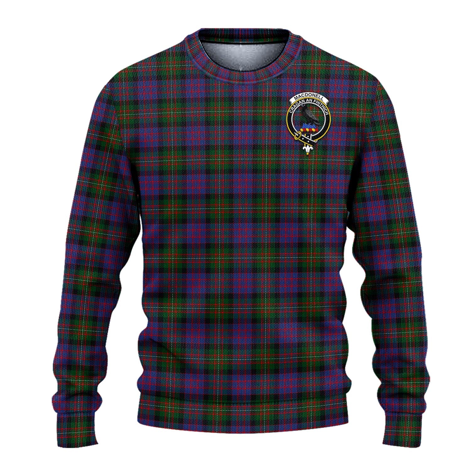 MacDonell (McDonell) Tartan Ugly Sweater with Family Crest - Tartan Vibes Clothing