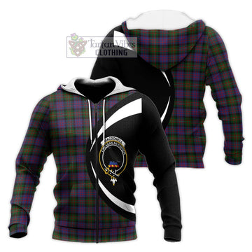 MacDonell (McDonell) Tartan Knitted Hoodie with Family Crest Circle Style Unisex Knitted Zip Hoodie - Tartan Vibes Clothing