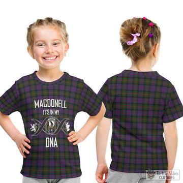 MacDonell (McDonell) Tartan Kid T-Shirt with Family Crest DNA In Me Style - Tartan Vibes Clothing