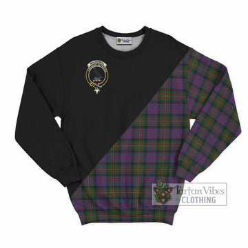 MacDonell (McDonell) Tartan Sweatshirt with Family Crest and Military Logo Style - Tartan Vibes Clothing