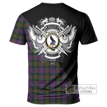 MacDonell (McDonell) Tartan T-Shirt with Family Crest and Military Logo Style - Tartan Vibes Clothing