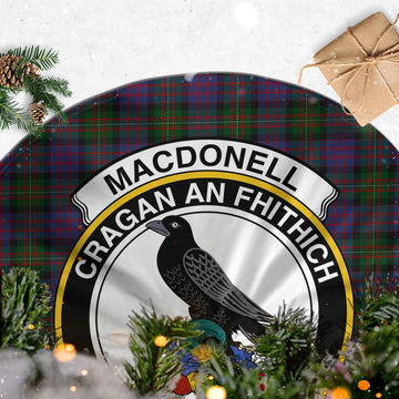 MacDonell (McDonell) Tartan Christmas Tree Skirt with Family Crest - Tartan Vibes Clothing