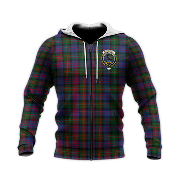 MacDonell of Glengarry Tartan Knitted Hoodie with Family Crest