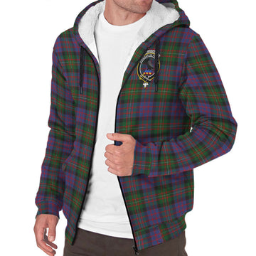 MacDonell of Glengarry Tartan Sherpa Hoodie with Family Crest