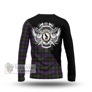 MacDonell (McDonell) Tartan Long Sleeve T-Shirt with Family Crest and Military Logo Style - Tartan Vibes Clothing