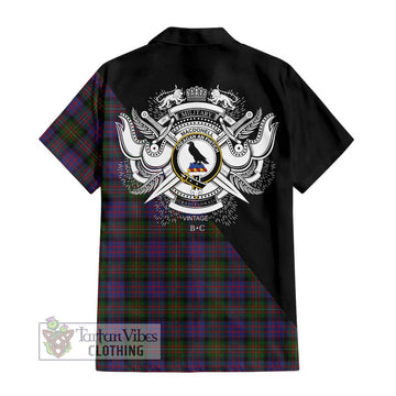 MacDonell (McDonell) Tartan Hawaiian Shirt with Family Crest and Military Logo Style - Tartan Vibes Clothing