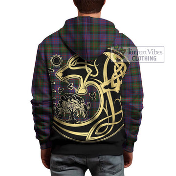 MacDonell (McDonell) Tartan Hoodie with Family Crest Celtic Wolf Style - Tartan Vibes Clothing
