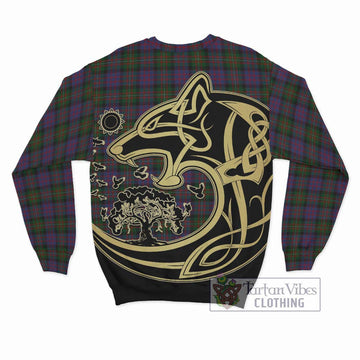 MacDonell (McDonell) Tartan Sweatshirt with Family Crest Celtic Wolf Style - Tartan Vibes Clothing
