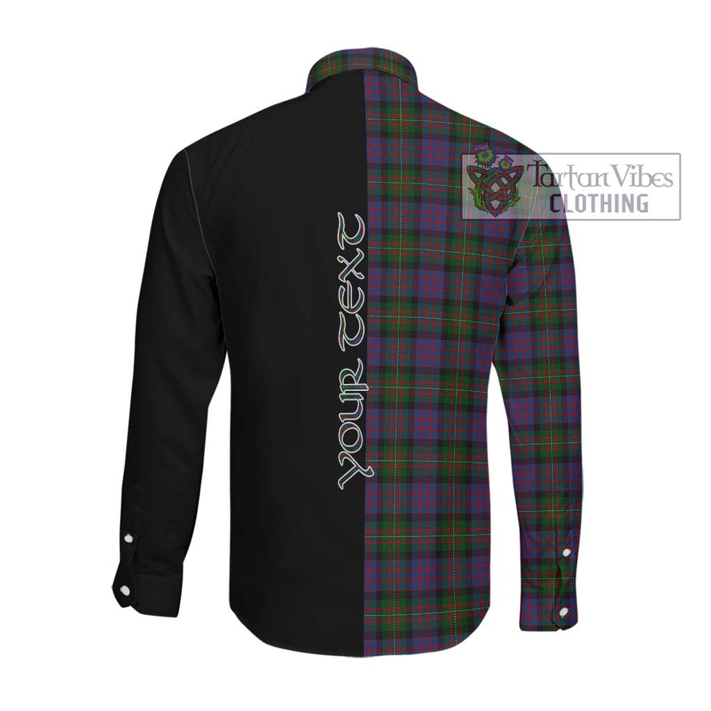 MacDonell (McDonell) Tartan Long Sleeve Button Shirt with Family Crest and Half Of Me Style Men's Shirt - Tartanvibesclothing Shop