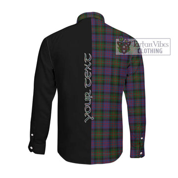 MacDonell (McDonell) Tartan Long Sleeve Button Shirt with Family Crest and Half Of Me Style