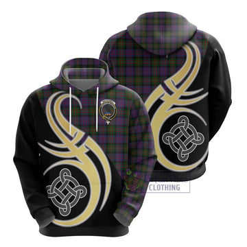 MacDonell (McDonell) Tartan Hoodie with Family Crest and Celtic Symbol Style - Tartan Vibes Clothing