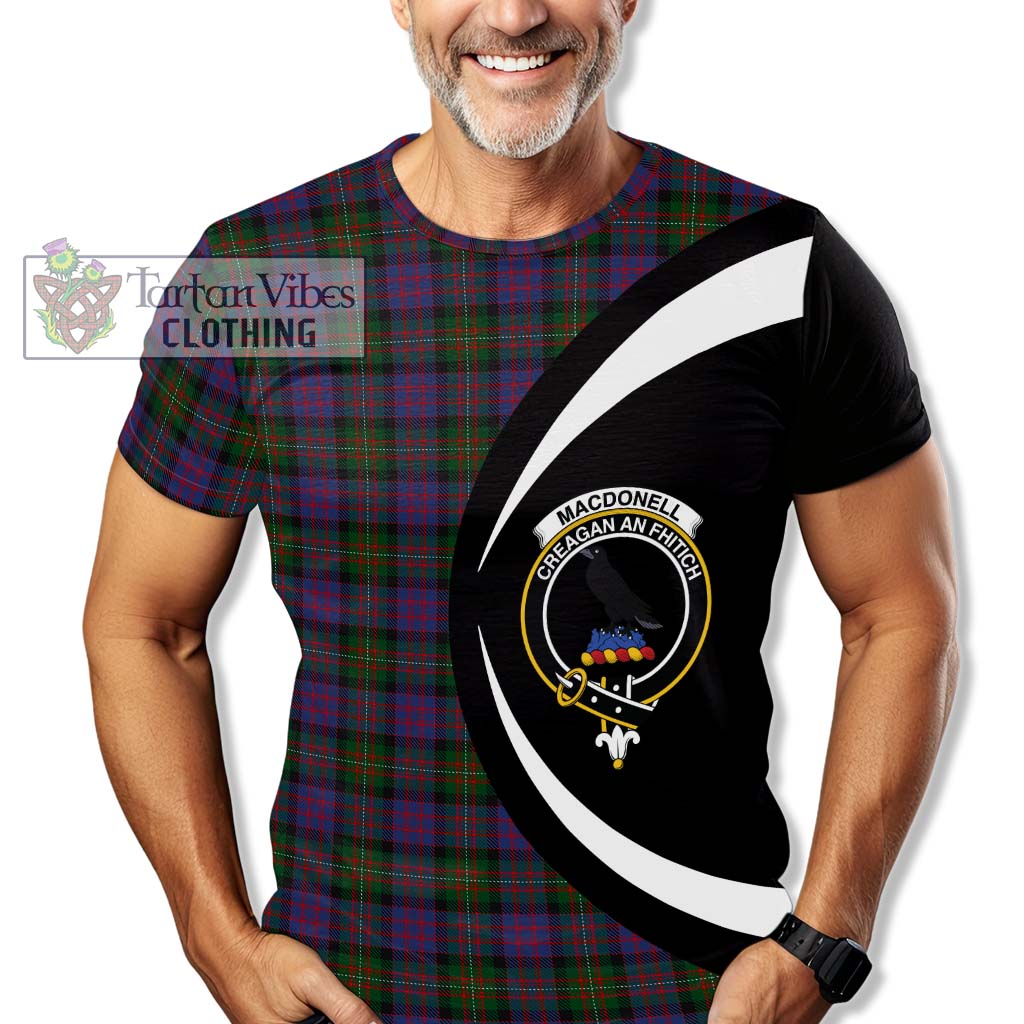 MacDonell (McDonell) Tartan T-Shirt with Family Crest Circle Style - Tartan Vibes Clothing