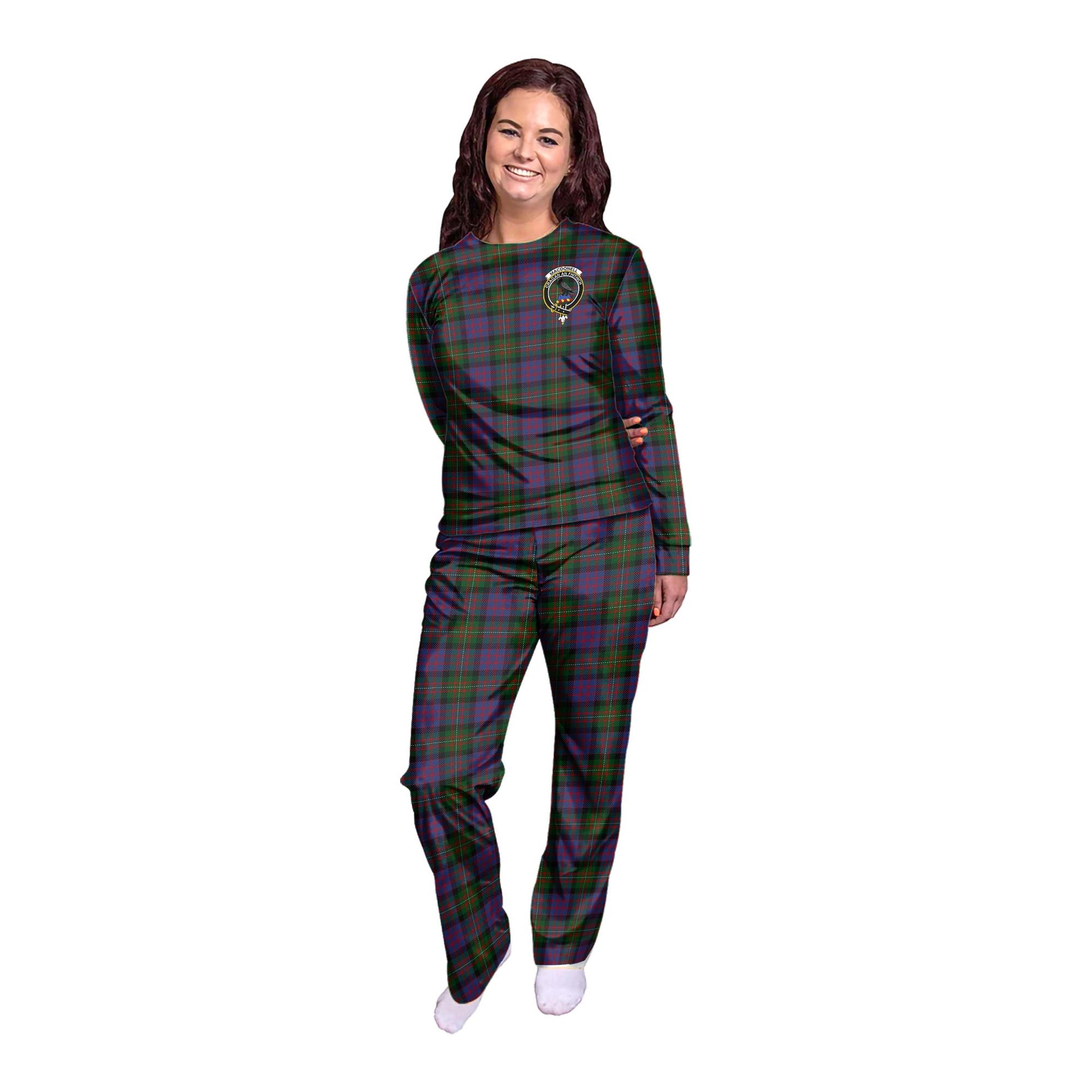 MacDonell (McDonell) Tartan Pajamas Family Set with Family Crest - Tartan Vibes Clothing