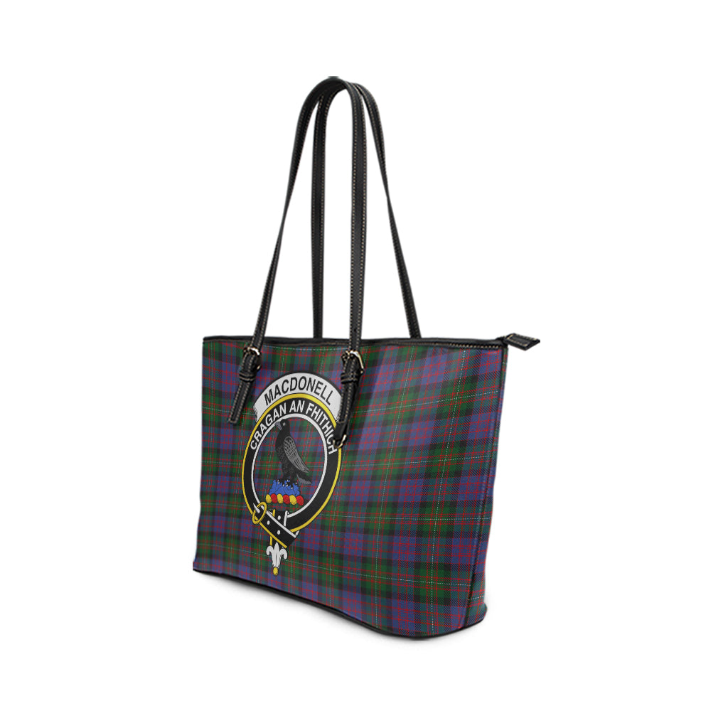 MacDonell (McDonell) Tartan Leather Tote Bag with Family Crest - Tartan Vibes Clothing