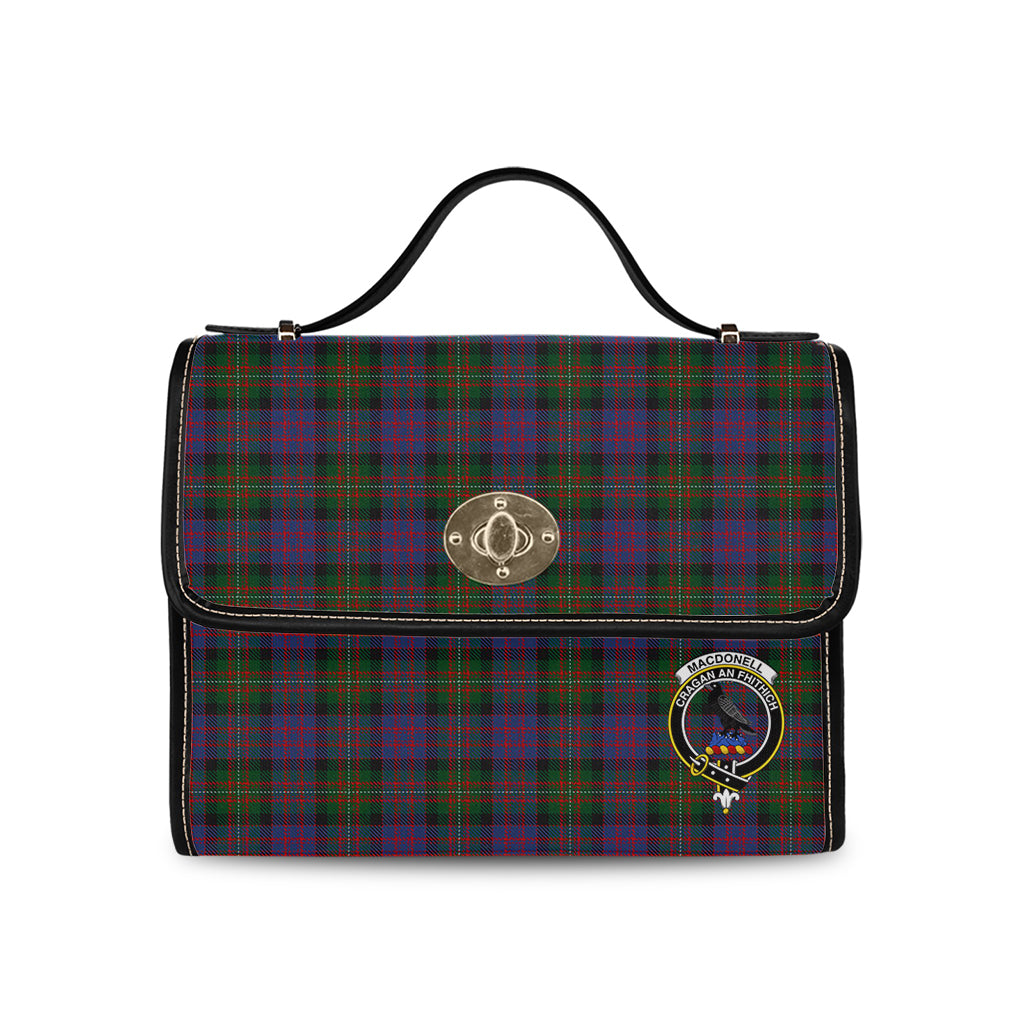 macdonell-of-glengarry-tartan-leather-strap-waterproof-canvas-bag-with-family-crest