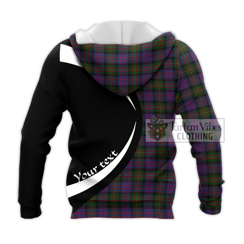 MacDonell (McDonell) Tartan Knitted Hoodie with Family Crest Circle Style - Tartan Vibes Clothing