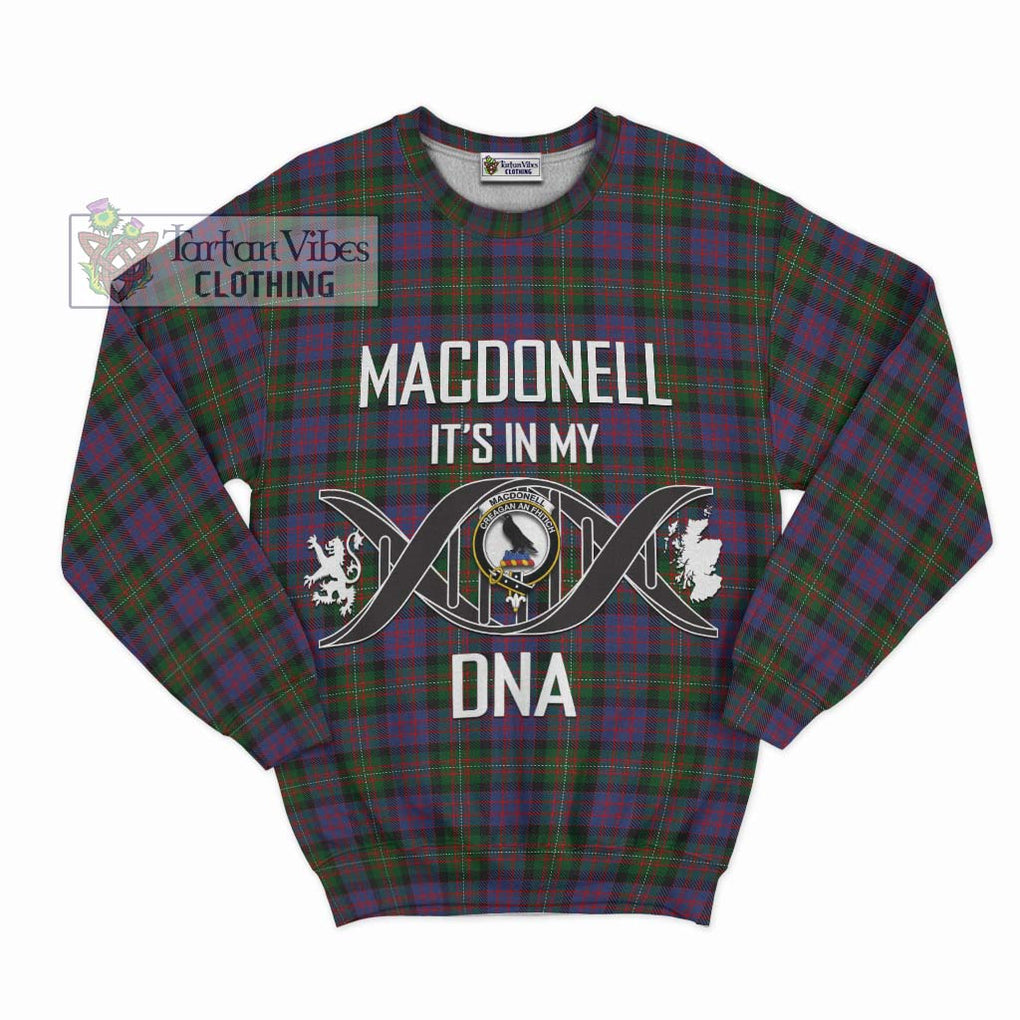 MacDonell (McDonell) Tartan Sweatshirt with Family Crest DNA In Me Style - Tartan Vibes Clothing