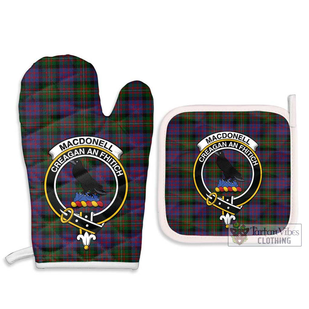 MacDonell (McDonell) Tartan Combo Oven Mitt & Pot-Holder with Family Crest - Tartan Vibes Clothing
