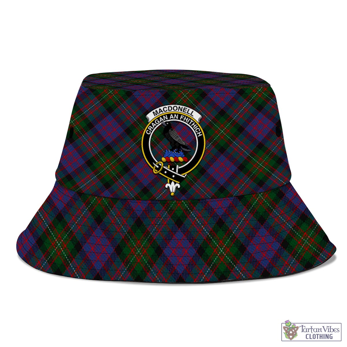 MacDonell (McDonell) Tartan Bucket Hat with Family Crest - Tartan Vibes Clothing