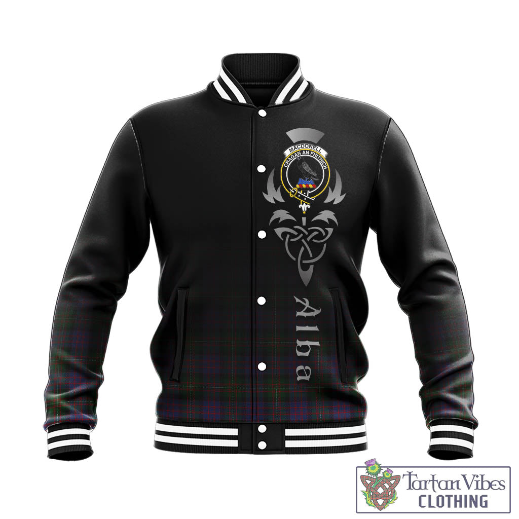 MacDonell (McDonell) Tartan Baseball Jacket Featuring Alba Gu Brath Family Crest Celtic Inspired - Tartan Vibes Clothing