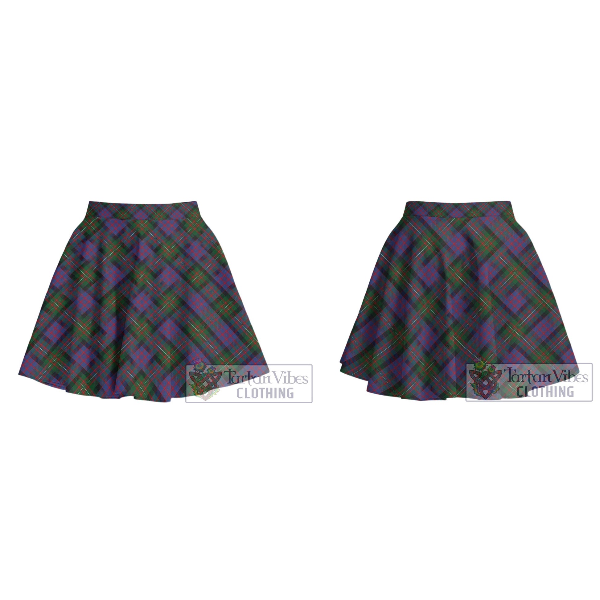 MacDonell (McDonell) Tartan Women's Plated Mini Skirt Cross Style - Tartan Vibes Clothing