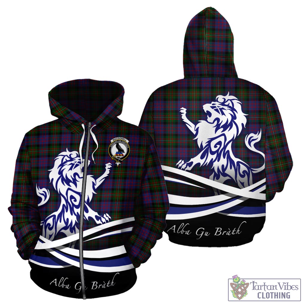 MacDonell (McDonell) Tartan Hoodie with Alba Gu Brath Regal Lion Emblem - Tartan Vibes Clothing