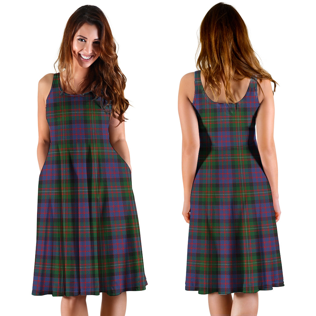 MacDonell (McDonell) Tartan Sleeveless Midi Womens Dress - Tartan Vibes Clothing