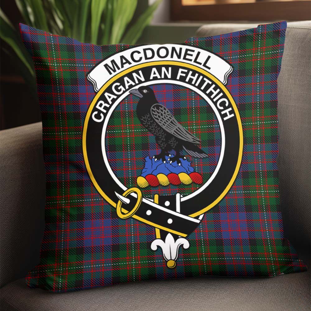 MacDonell (McDonell) Tartan Pillow Cover with Family Crest - Tartan Vibes Clothing