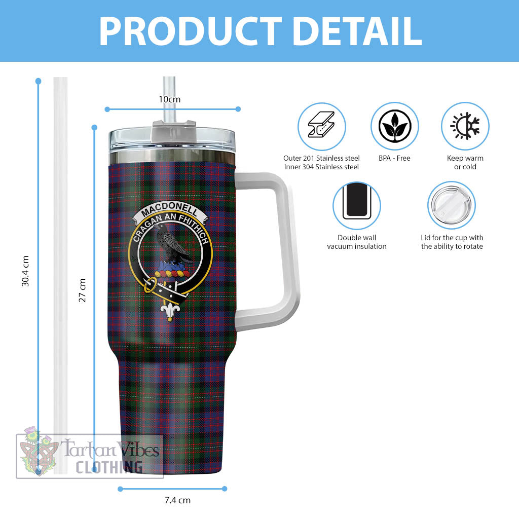 MacDonell (McDonell) Tartan Tumbler with Handle with Family Crest - Tartan Vibes Clothing
