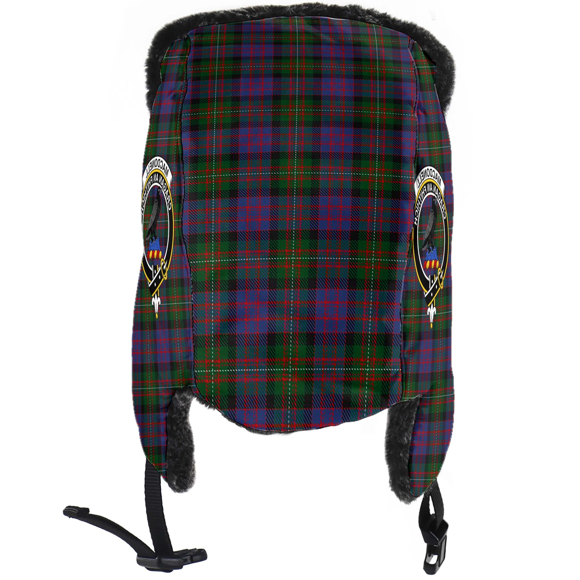 MacDonell (McDonell) Tartan Winter Trapper Hat with Family Crest - Tartan Vibes Clothing