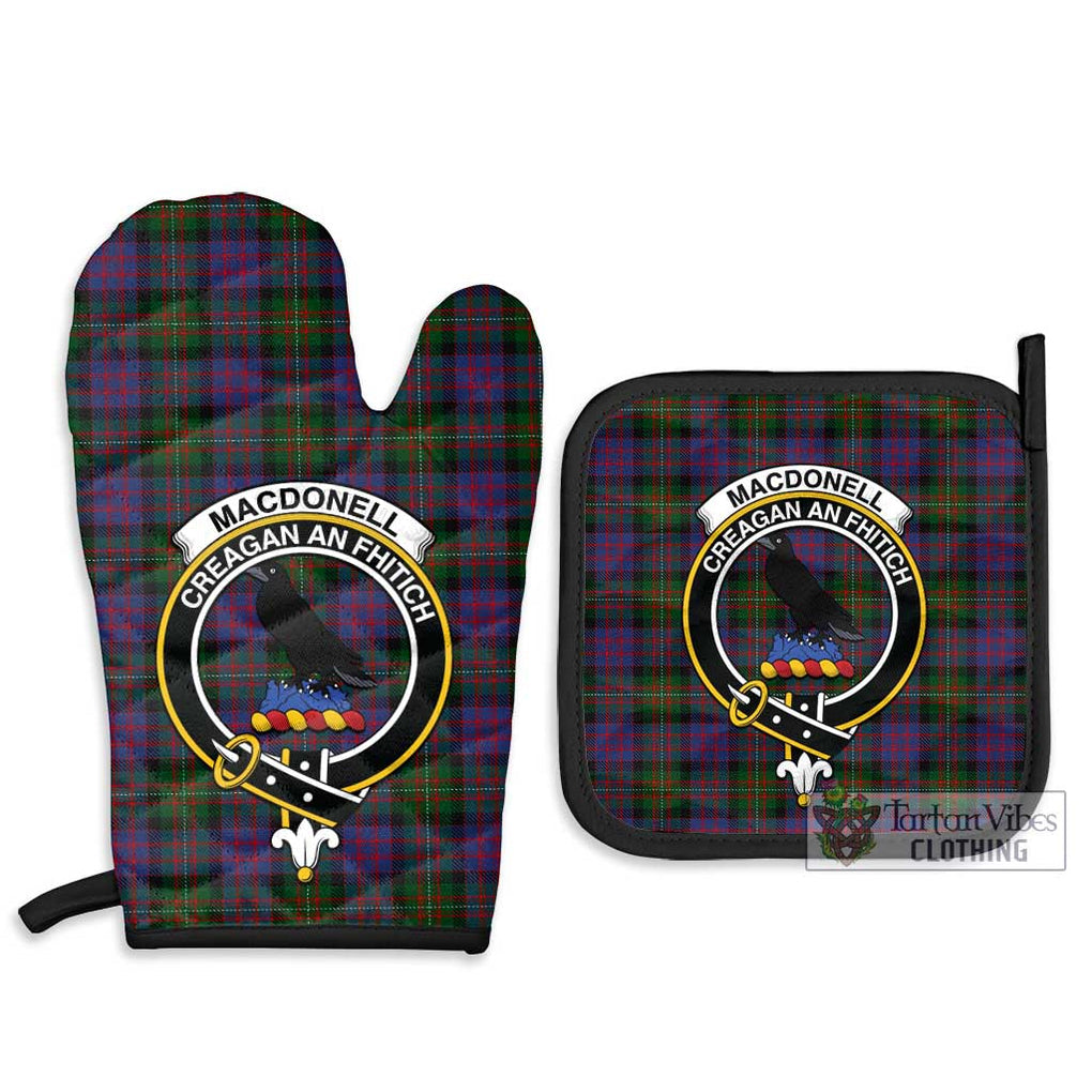 MacDonell (McDonell) Tartan Combo Oven Mitt & Pot-Holder with Family Crest - Tartan Vibes Clothing