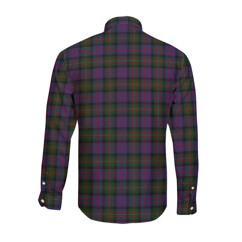 MacDonell (McDonell) Tartan Long Sleeve Button Up Shirt with Family Crest - Tartan Vibes Clothing